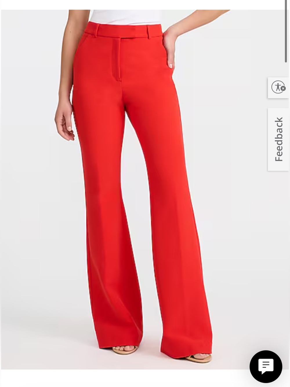 Express Women's Red Wide-Leg Dress Pants